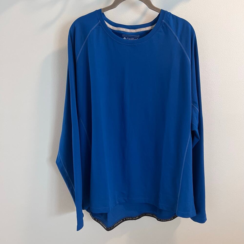 NWT Coolibar Blue Long Sleeve Swim Shirt Size XXL